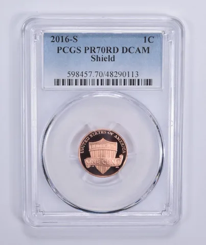 2016-S Lincoln Shield Cent PR70 RD DCAM PCGS Blue Lbl