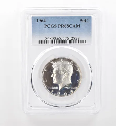 1964 Kennedy Half Dollar PR68 CAM PCGS Tone Spots *1866