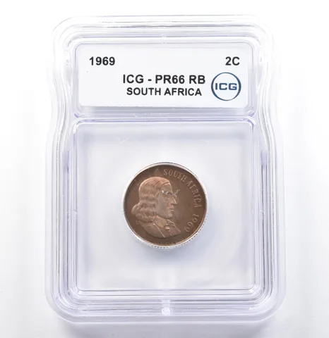 1969 South Africa 2 Cent PR66 RB ICG *9839