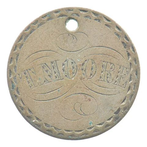 ND Shield Nickel Love Token T Moore Flower Victorian *5522