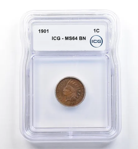 1901 Indian Head Cent MS64 BN ICG *0102