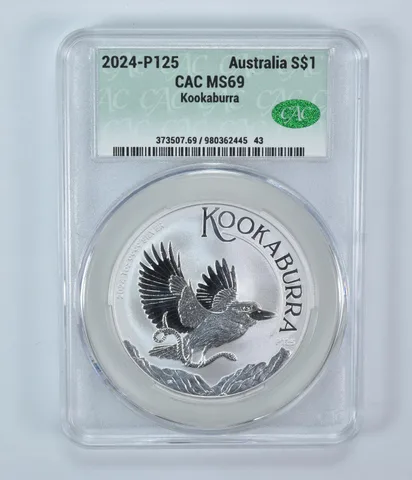 2024 P125 Australia 1 Dollar Silver Kookaburra MS69 CAC CACg