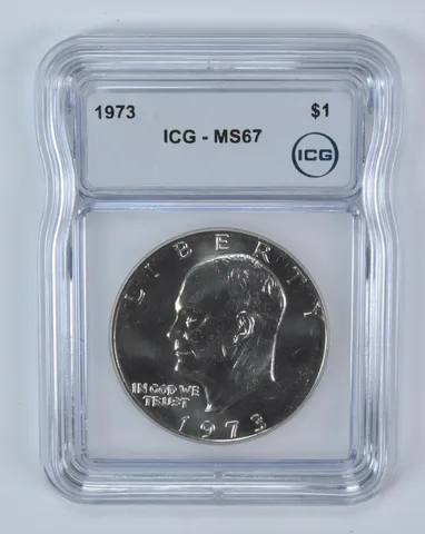 1973 Eisenhower $1 MS67 ICG