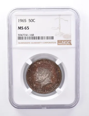 MS65 1965 Kennedy Half Dollar - Graded NGC Insane Tone *4408