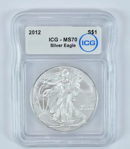 2012 American Silver Eagle MS70 ICG