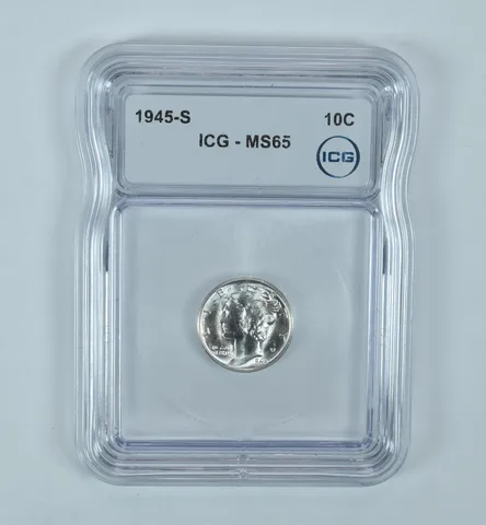 1945-S Mercury Dime MS65 ICG