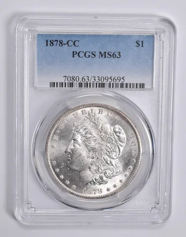 MS63 1878-CC Morgan Silver Dollar PCGS a0430