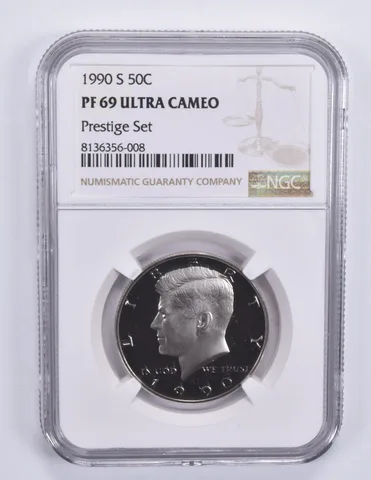 1990-S Kennedy Half Dollar Prestige Set PF69 UCAM NGC Brown Label