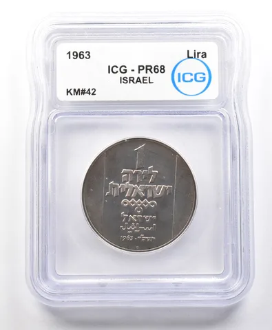 1963 Israel Lira KM#42 PR68 ICG *4198