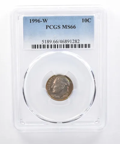 1996-W Roosevelt Dime MS66 PCGS Beautiful Tone *8303