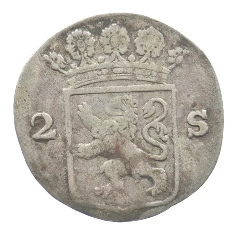 1791 Holland 2 Stuivers Dutch Colonial *6464