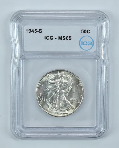 1945-S Walking Liberty Half Dollar MS65 ICG