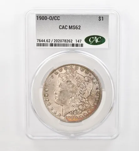 1900-O/CC Morgan Silver Dollar MS62 CAC CACg Beautiful Tone *0485