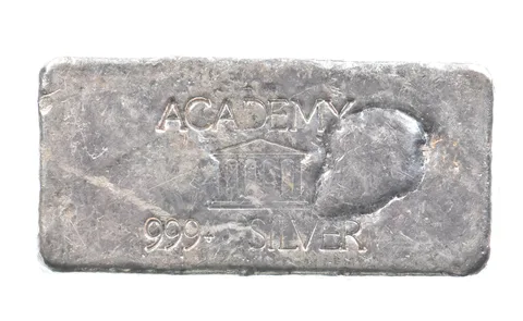 5.1 Troy Oz Silver Bar Academy Vintage Poured Loaf CSRCO Odd *2930