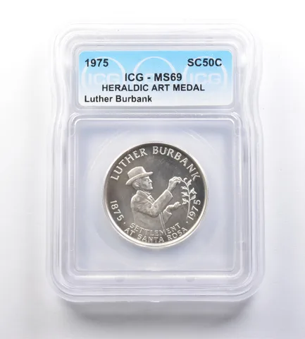 1975 So-Called Half Dollar Luther Burbank MS69 ICG *7210