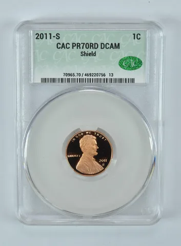 2011-S Lincoln Shield Cent PR70 RD DCAM CAC CACg