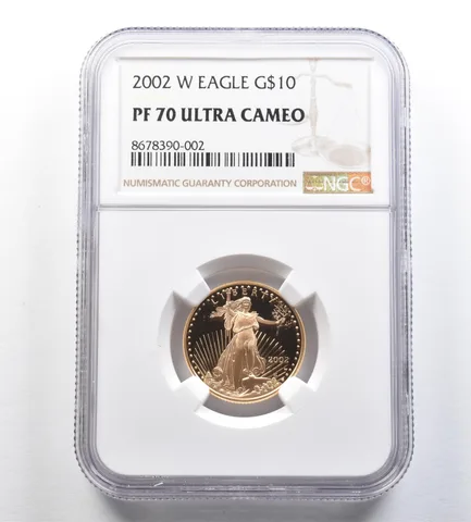 2002-W $10 American Gold Eagle 1/4 Oz Gold PF70 UCAM NGC