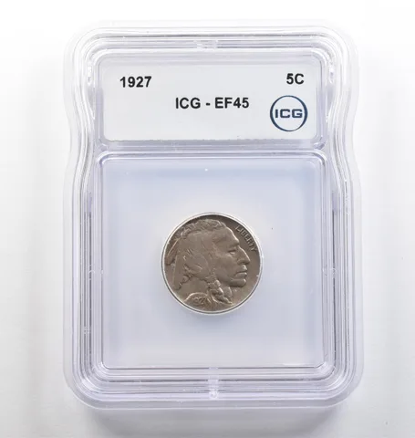 1927 Indian Head Buffalo Nickel EF45 ICG *4006