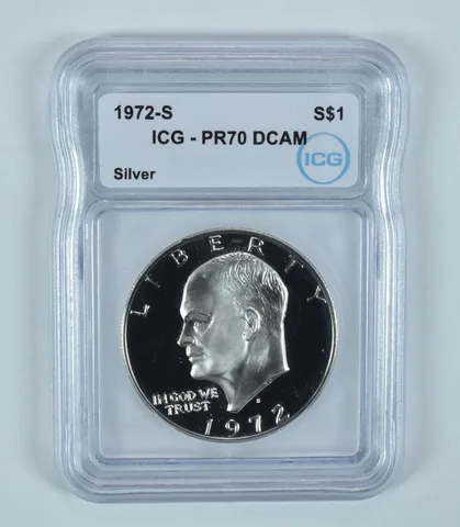 1972-S Eisenhower $1 Silver PR70 DCAM ICG