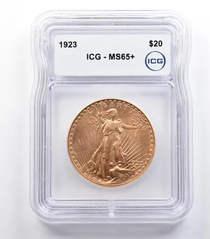 1923 $20 Saint Gaudens Gold Double Eagle MS65+ ICG *9302