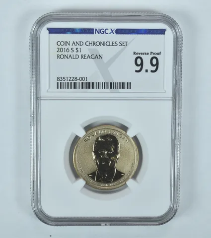 2016-S Ronald Reagan $1 Coin & Chronicles Reverse Proof 9.9 NGC X NGCX