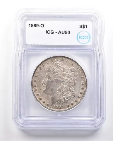 1889-O Morgan Silver Dollar AU50 ICG *3431