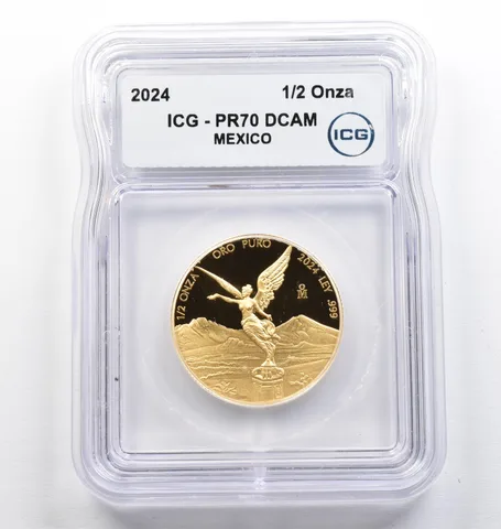 2024 Mo Mexico 1/2 Onza Gold Libertad PR70 DCAM ICG *9438