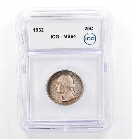 1932 Washington Quarter MS64 ICG Beautiful Tone *0215