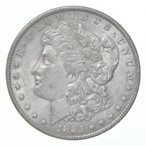AU+ 1885-O Morgan Silver Dollar (1 coin)