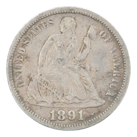 1891 Seated Liberty Dime Beautiful Tone *0705