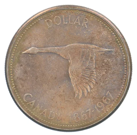 1967 Canada 1 Dollar Silver Beautiful Tone *4305