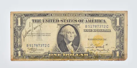 1935-A $1 US Silver Cert. Yellow Seal Short Snorter North Africa Note *8031