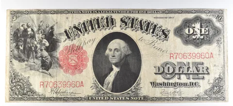 1917 $1 US Legal Tender Note Large Note Red Seal *5626