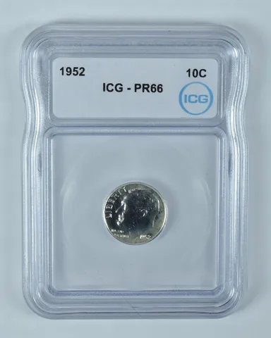 1952 Roosevelt Dime PR66 ICG