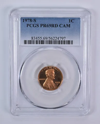 1978-S Lincoln Memorial Cent PR69 RD CAM PCGS Blue Label