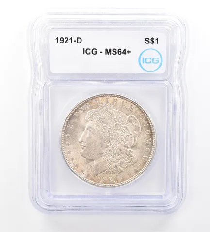 1921-D Morgan Silver Dollar MS64+ ICG Beautiful Tone *1688