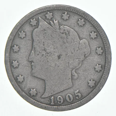 1905 Liberty V Nickel AC Average Circ