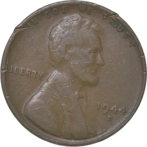 1944-D Lincoln Wheat Cent D/S Error a2797