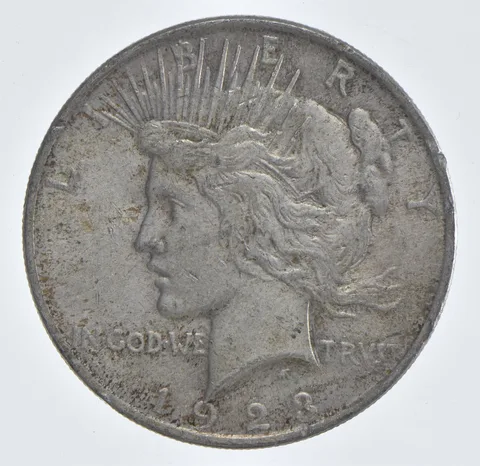 Better - 1923 Peace Silver Dollar - 90% US Coin *669