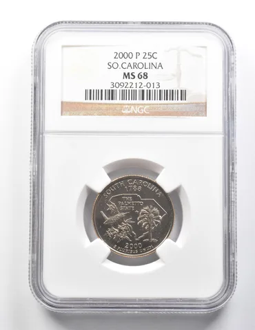 2000-P Washington State Quarter South Carolina MS68 NGC a9384