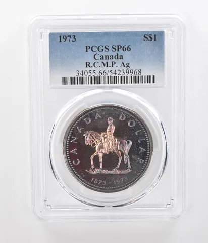 1973 Canada 1 Dollar Silver RCMP SP66 PCGS Beautiful Tone *1216