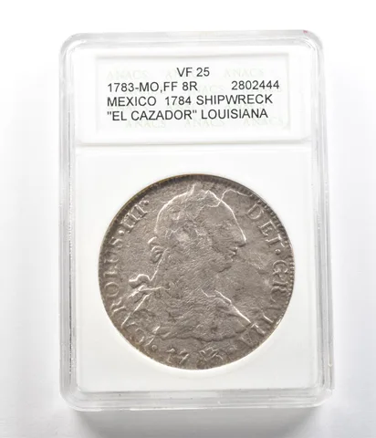 1783 Mo FF Mexico 8 Reales El Cazador Shipwreck VF25 ANACS *4723