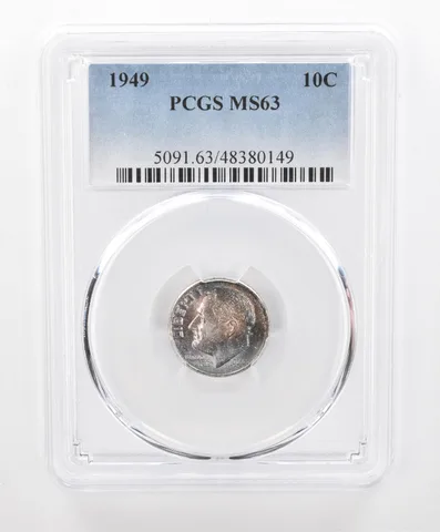 1949 Roosevelt Dime MS63 PCGS Beautiful Tone *2725