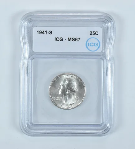 1941-S Washington Quarter MS67 ICG