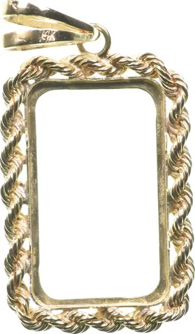 4.2g Gold Coin Bezel 14k 1/4 Oz Bar *5250