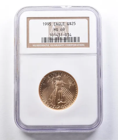 1995 $25 American Gold Eagle 1/2 Oz Gold MS69 NGC *2922