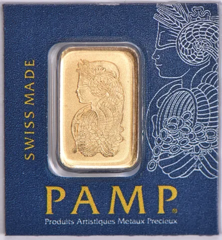 1 Gram Gold Bar - PAMP Suisse Lady Fortuna Veriscan® (In Assay)