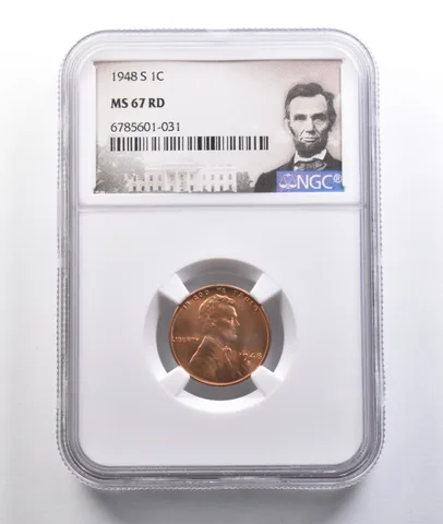 1948-S Lincoln Wheat Cent MS67 RD NGC *6807
