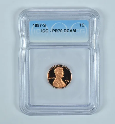 1987-S Lincoln Memorial Cent PR70 DCAM ICG