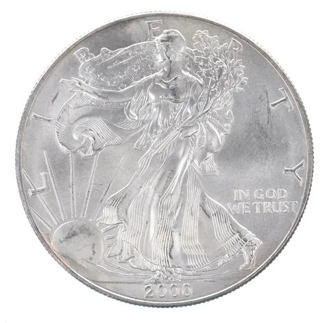 Beautiful Toned - 2000 American Silver Eagle 1 Troy Oz .999 Fine Silver *117
